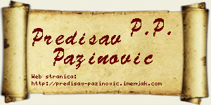 Predisav Pažinović vizit kartica